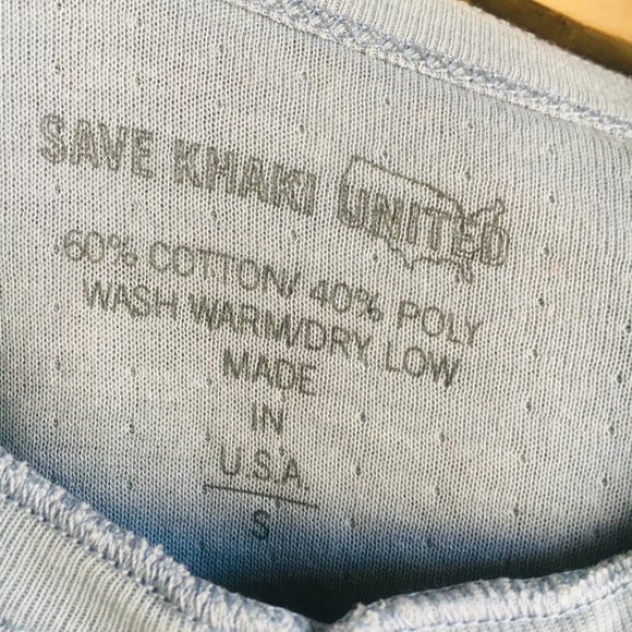 NWOT Save Khaki Pointelle Henley Surf Light Blue Long Sleeve Knit Shirt - Picture 4 of 9